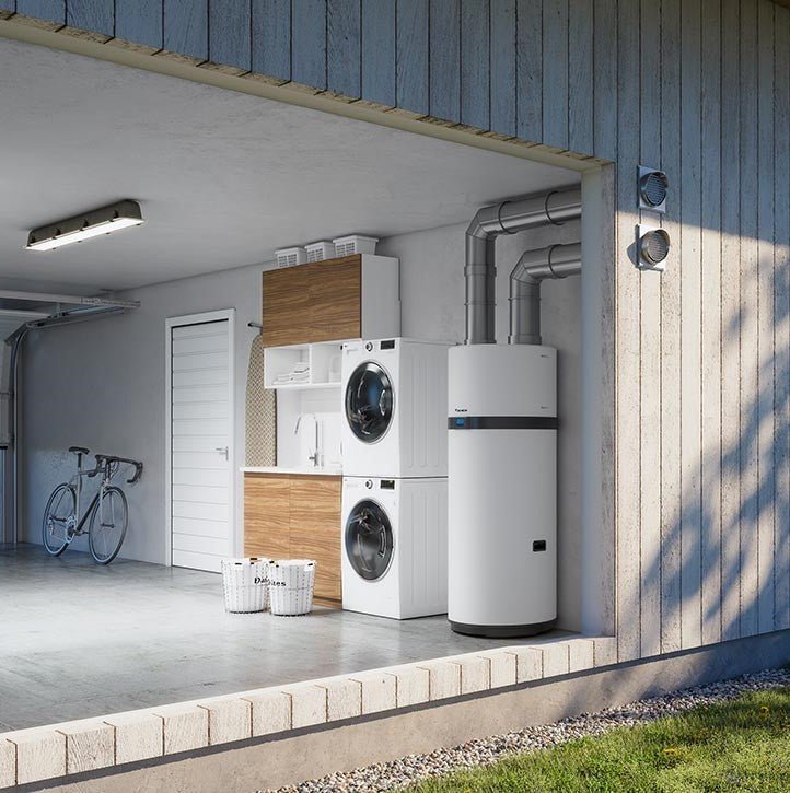 DAIKIN Brauchwasserwärmepumpe | Altherma M HW 200 Biv | 200L | 1,5kW E-Stab – Ansicht 3