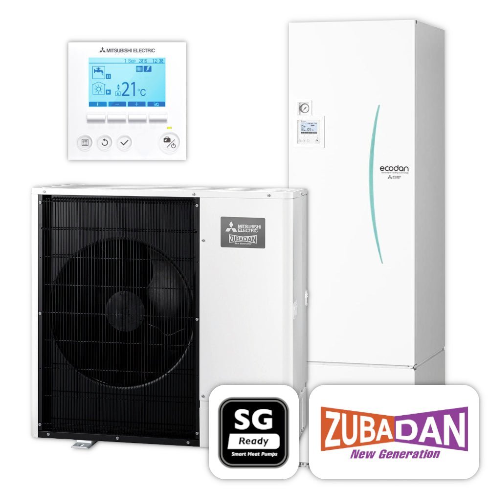MITSUBISHI Ecodan Wärmepumpen-Set 5.24 | BAFA | Zubadan Inverter | 12,0 kW