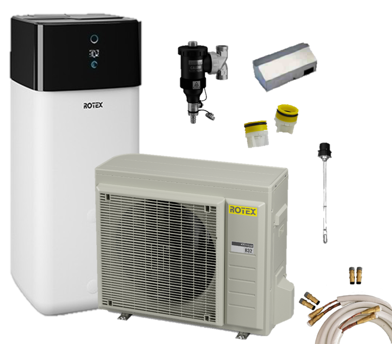 Rotex Luft-Wasser-Wärmepumpen Set | HPSU compact Ultra 504 Biv | 4 kW