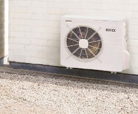 Rotex Wärmepumpen Außengerät | RRGA04DV-CV verkehrsweiß | 4 kW – Ansicht 3