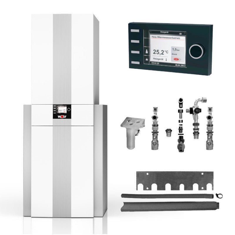 WOLF | Gasbrennwert-Zentrale | CGS-2-24/200L mit Regelung | 24 kW