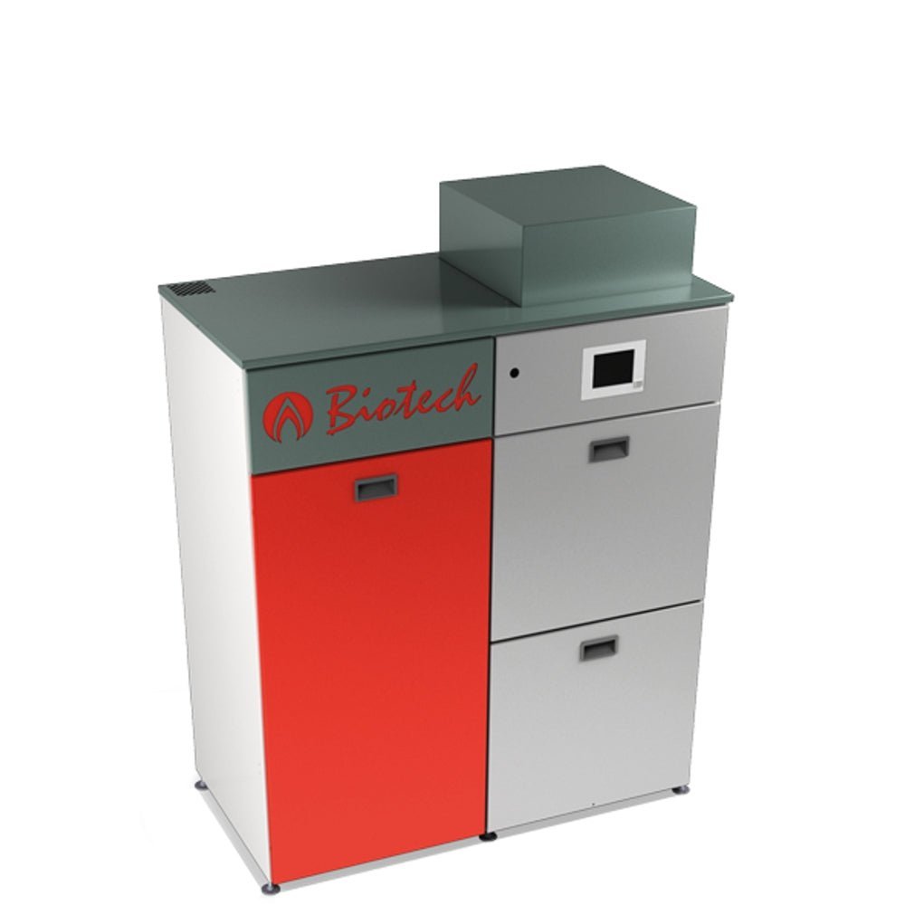 Biotech Bafa Pelletsheizkessel | PZ35RL automatische Befüllung | 35 kW | BAFA – Ansicht 2