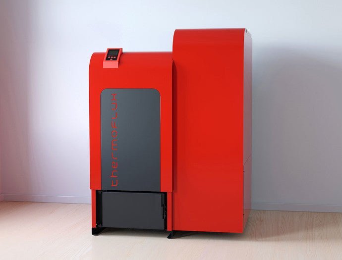 ThermoFlux Pelletkessel | TF-PK-ECO-PLUS-25 | 25kW | 120kg Pellettank – Ansicht 2