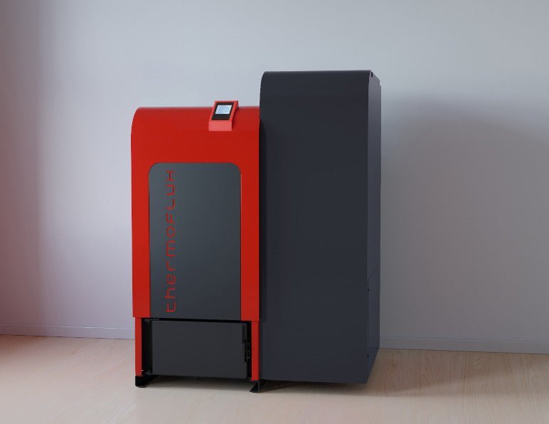 ThermoFlux Pelletkessel | TF-PK-ECO-PLUS-25 | 25kW | 120kg Pellettank – Ansicht 3