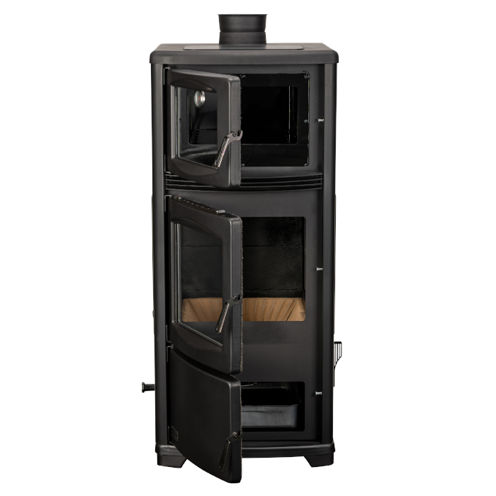 Teba Therm Kaminofen Holzofen TKS-19 | mit Backfach | 12 kW – Ansicht 3