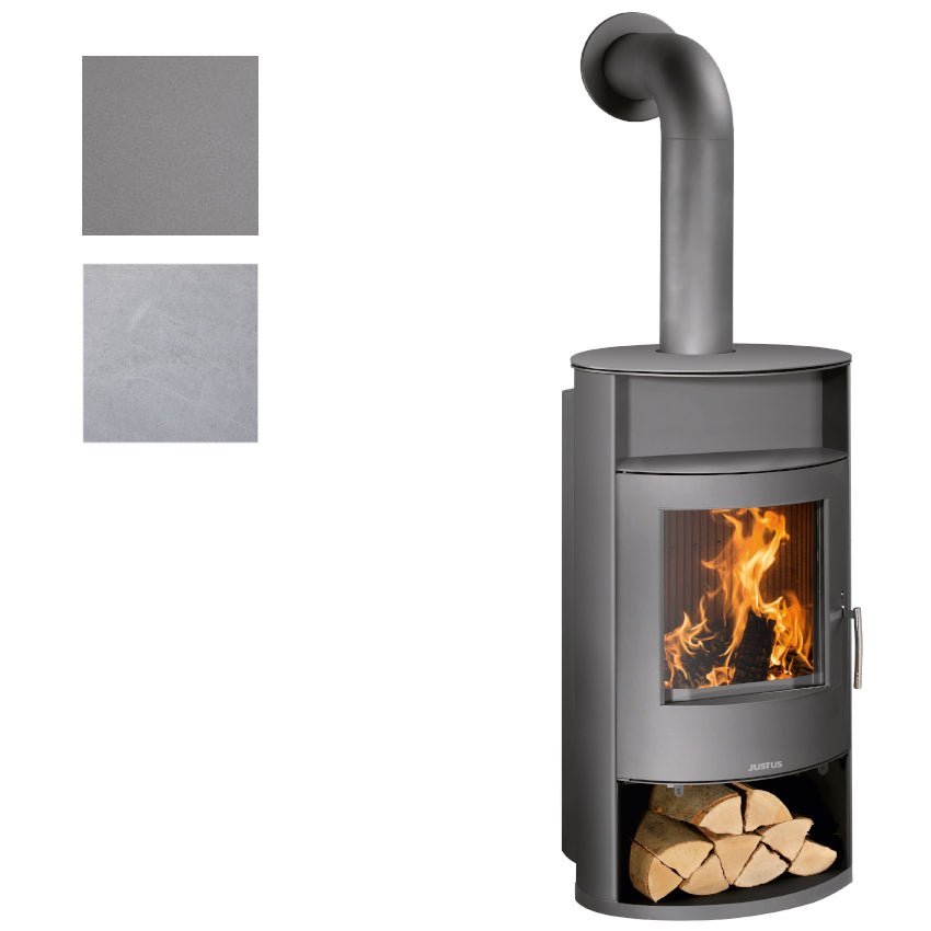 Justus | Kaminofen | Island Aqua | 10 kW | Farbwahl Gussgrau