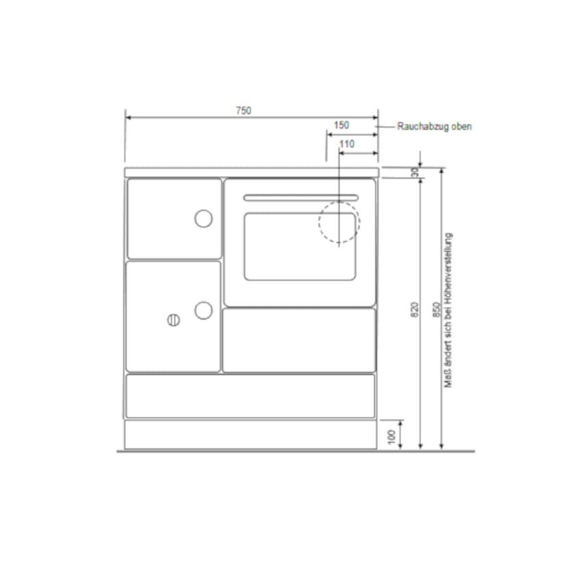 Haas+Sohn Dauerbrandherd, Küchenherd | HA 75.5-A | 7,5 kW – Ansicht 4