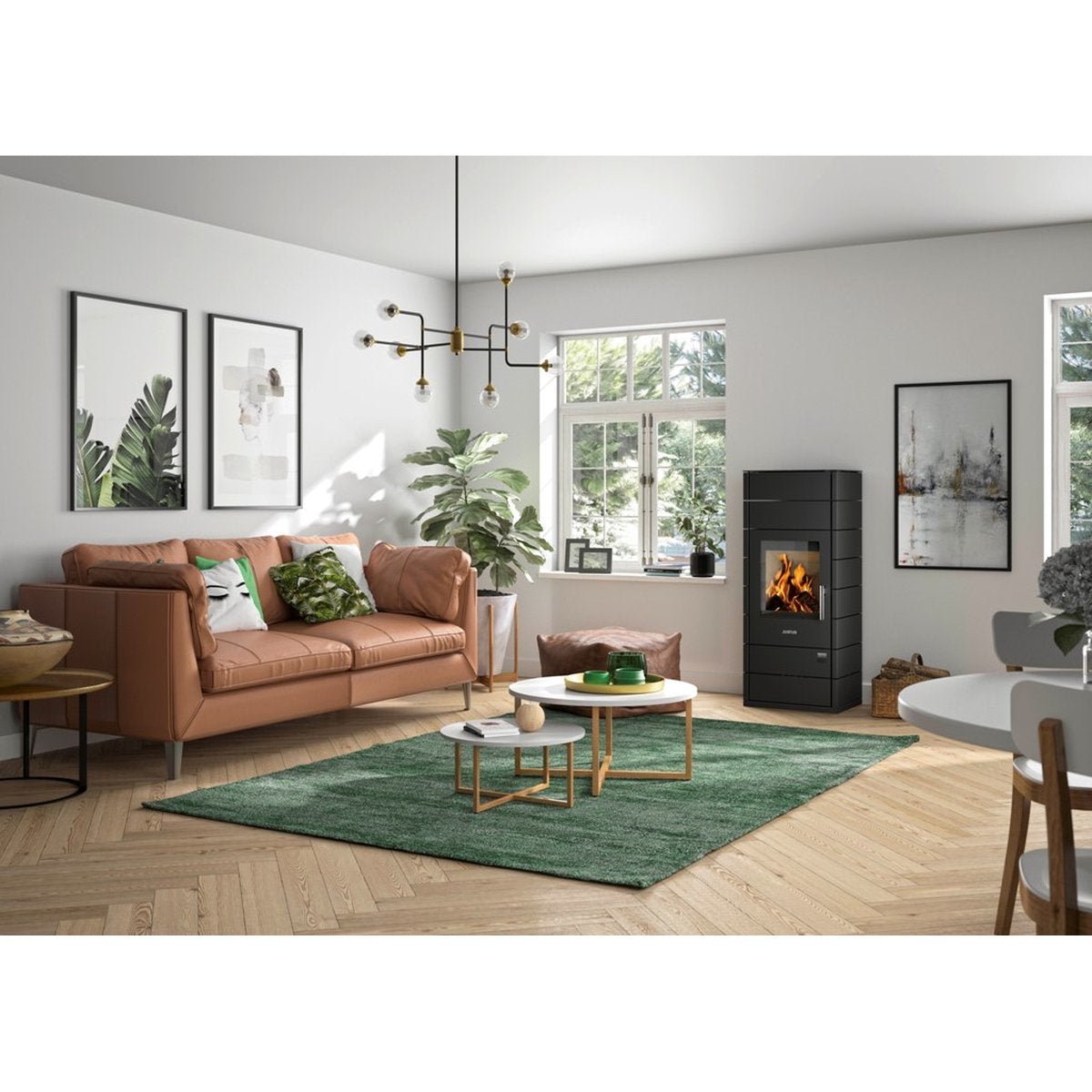 Justus | Kaminofen | Tova (W+) | 6 kW | optional mit Speichermasse – Ansicht 2