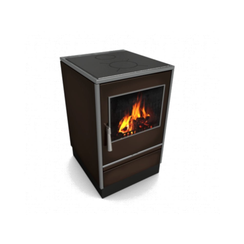 Glutos Küchenofen HHS 03 S | 6,5 kW | Sichtfenster | Stahlkochfeld – Ansicht 2