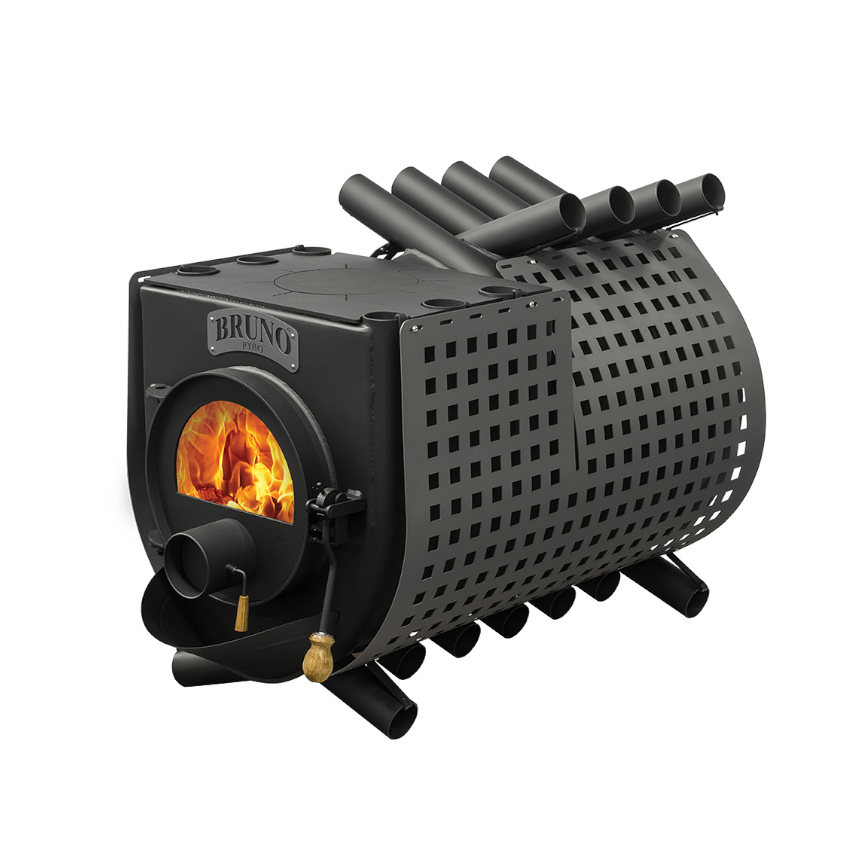 Werkstattofen BRUNO® Pyro V mit Herdplatte und Seitenblech | 25 kW