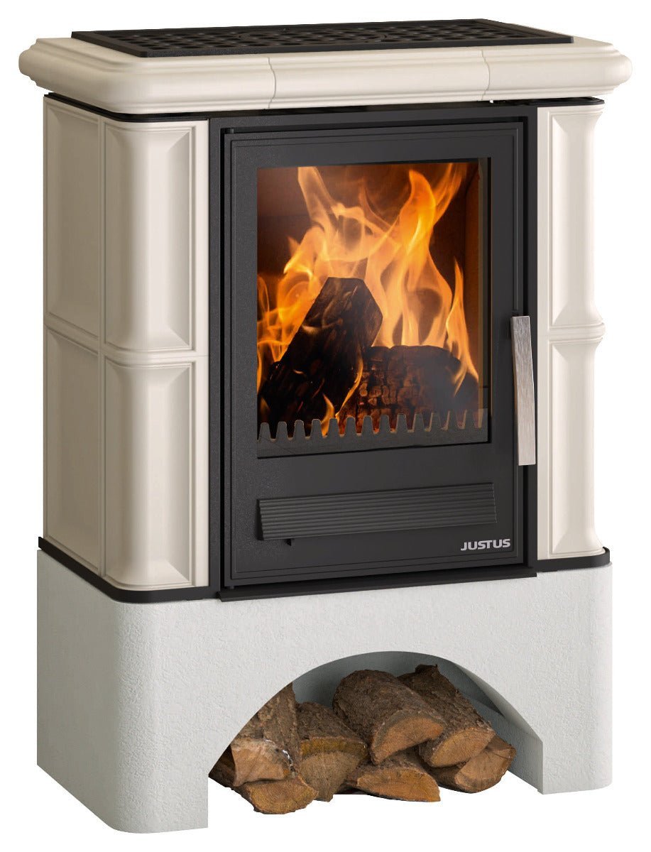 Justus | Kaminofen | Bavaria | 7 kW | Farbwahl mit Sockel – Ansicht 2