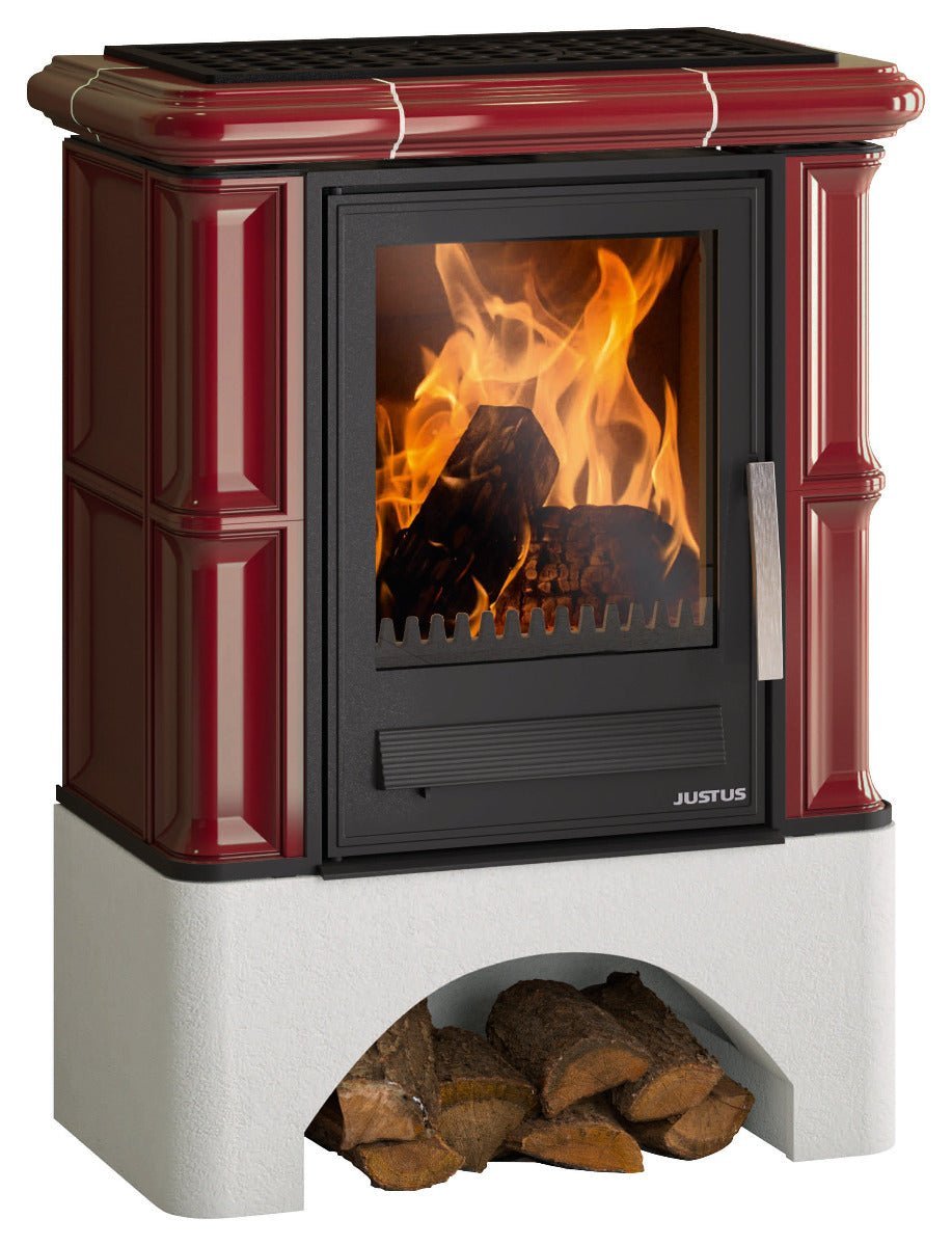 Justus | Kaminofen | Bavaria | 7 kW | Farbwahl mit Sockel – Ansicht 3