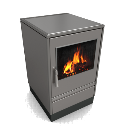 Glutos Küchenofen | HHS 03 G | 6,5 kW | mit Scheibe | Glaskeramikkochfeld – Ansicht 3