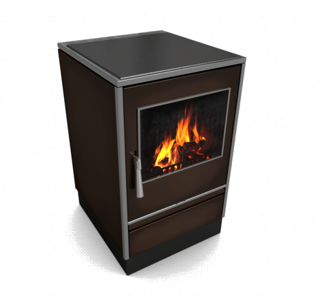 Glutos Küchenofen | HHS 03 G | 6,5 kW | mit Scheibe | Glaskeramikkochfeld – Ansicht 5