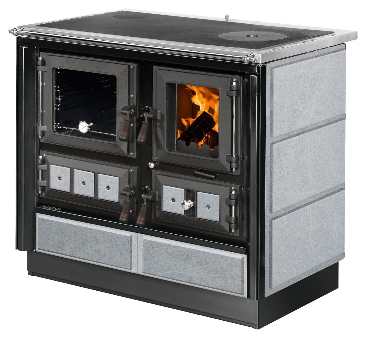 Justus | Küchenofen | Rustico-90 2.0 | 7 kW | Farbwahl | links o. rechts – Ansicht 8