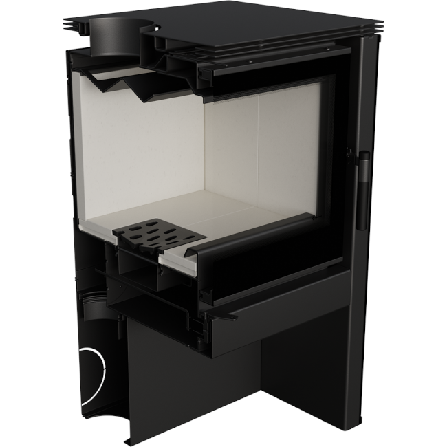 Kratki Kaminofen Juno 12 | schwarz | 12 kW | JUNO/12/C – Ansicht 8