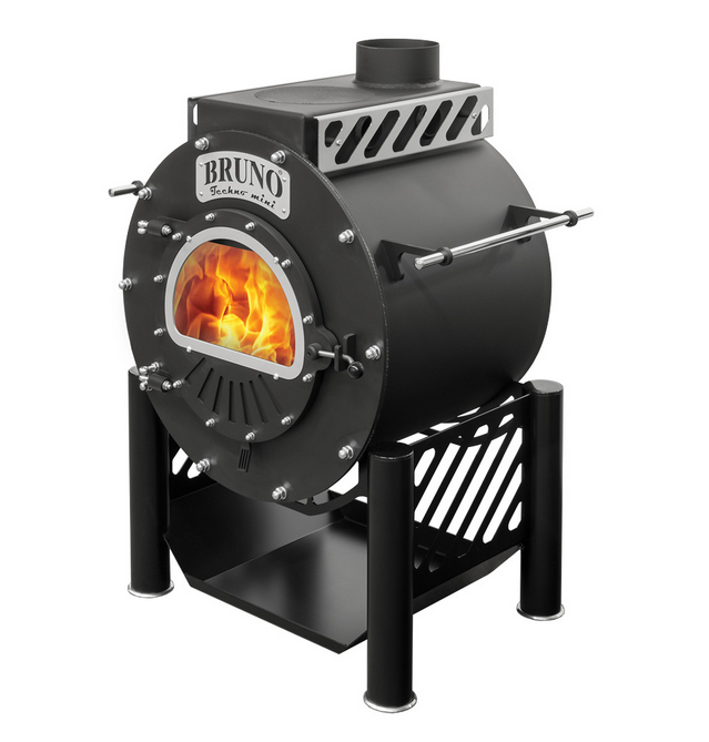 Werkstattofen Bruno® Techno Mini | mit Kochplatte und Ständer | 9 kW