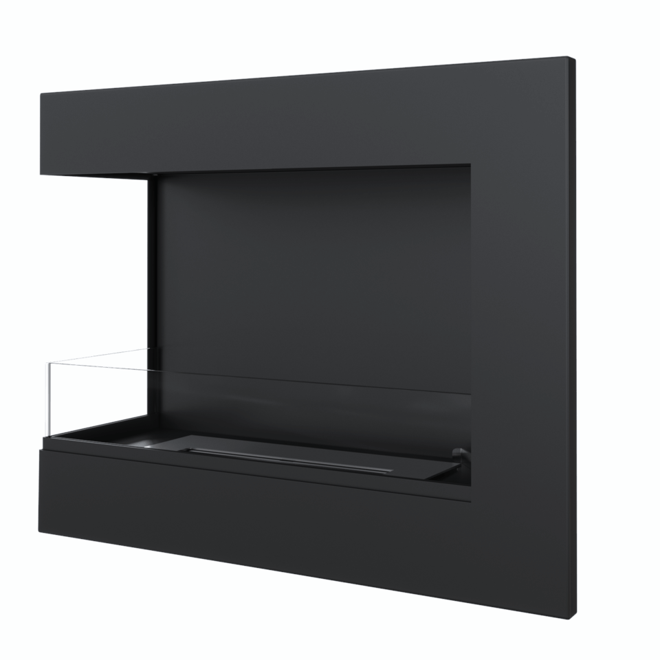 Kratki Biokamin Delta 600 Eckkamin rechts/links | wahlweise + Glas – Ansicht 9
