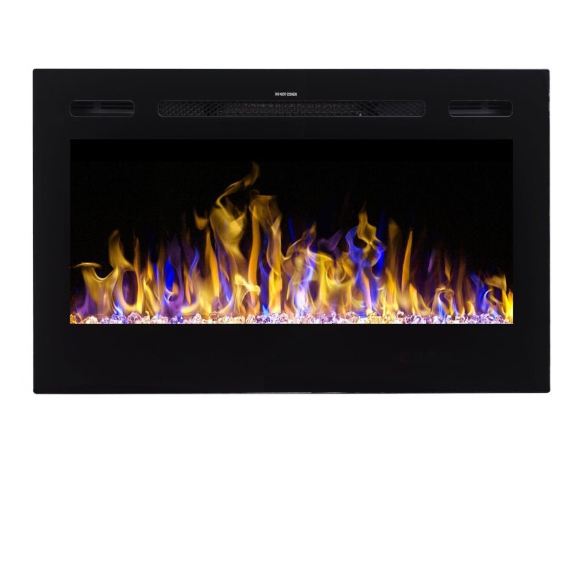 Aflamo LED Elektrokamin | Heizfunktion | Majestic 36 schwarz – Ansicht 2