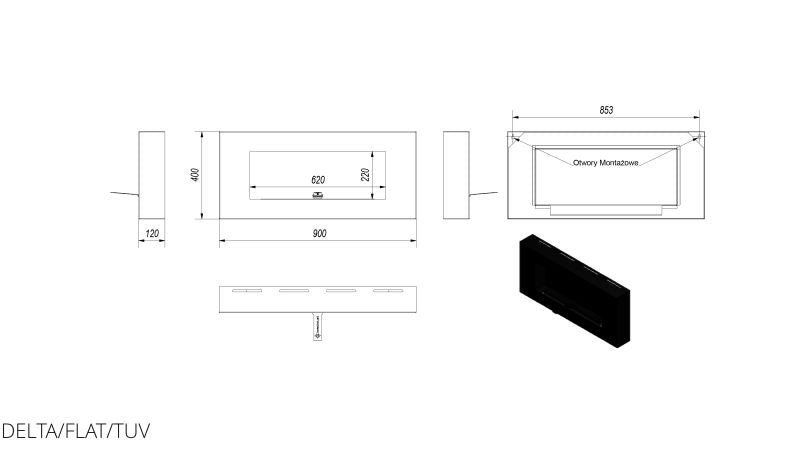 Kratki Biokamin Delta Flat | schwarz | DELTA/FLAT/TUV – Ansicht 5