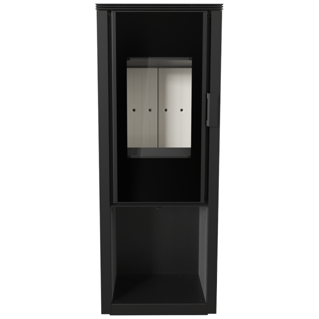 Kratki Kaminofen Koza Enyo Flat 02 | Holzfach | Sockel drehbar | 6 kW – Ansicht 3
