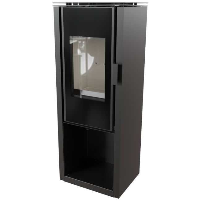 Kratki Kaminofen Koza Enyo Flat 02 | Holzfach | Sockel drehbar | 6 kW – Ansicht 4