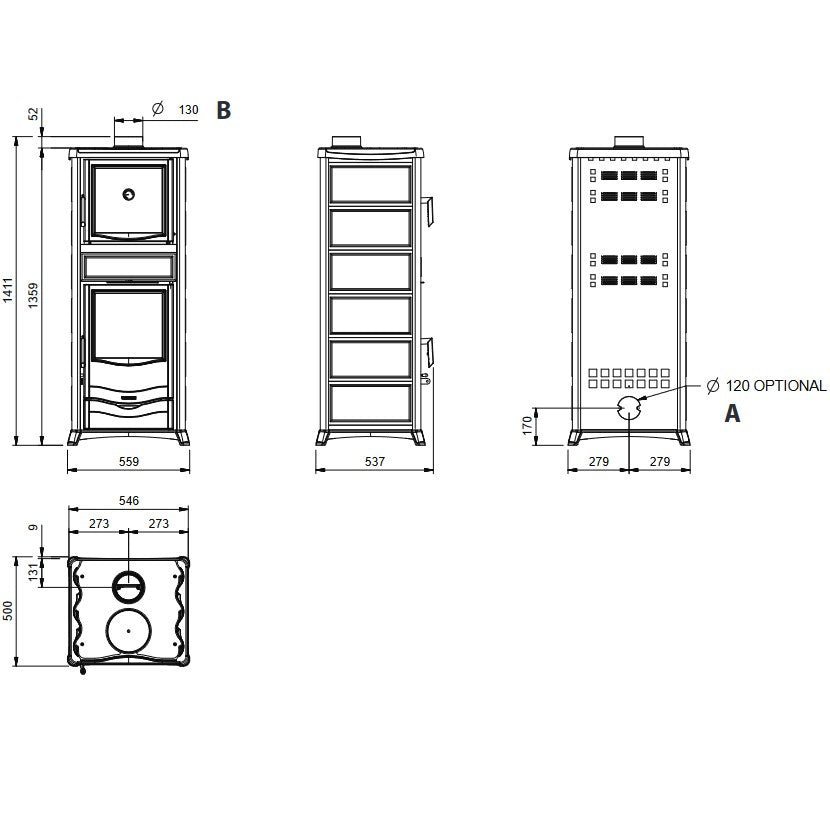 La Nordica Holzofen mit Backfach | Rossella Plus Forno Evo | 9,1 kW – Ansicht 6