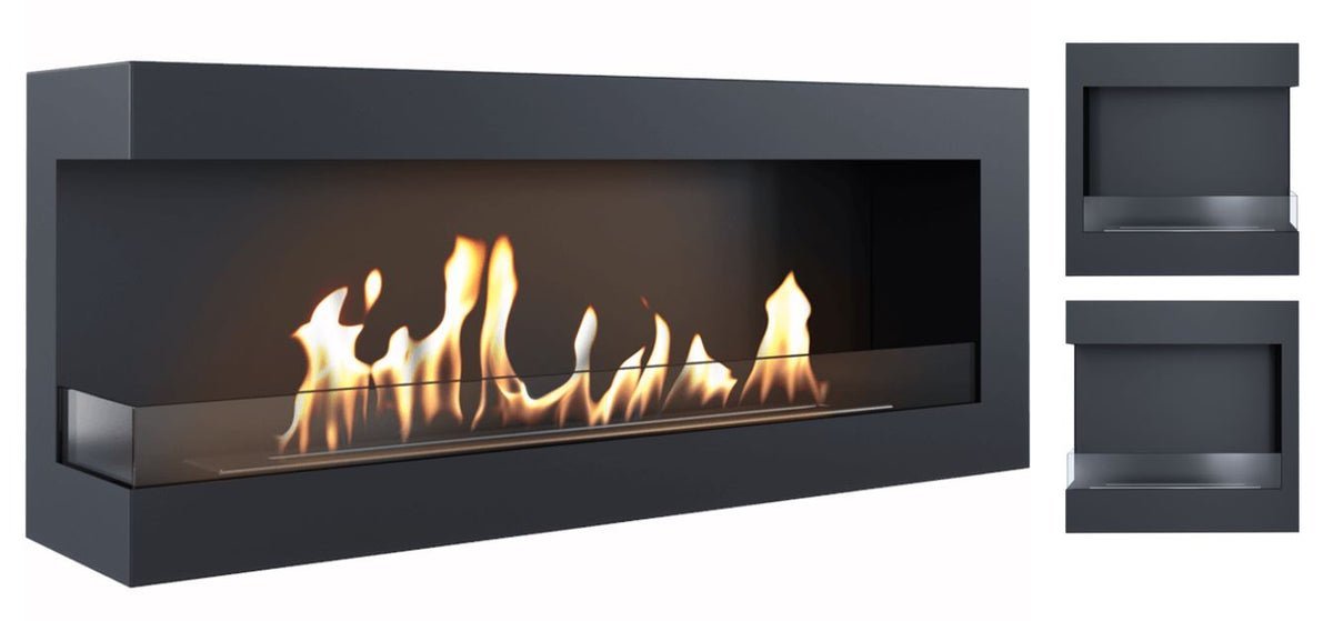 Kratki Biokamin Delta 1200 Eckkamin rechts/links | wahlweise + Glas