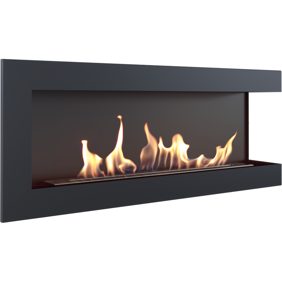 Kratki Biokamin Delta 1200 Eckkamin rechts/links | wahlweise + Glas – Ansicht 2