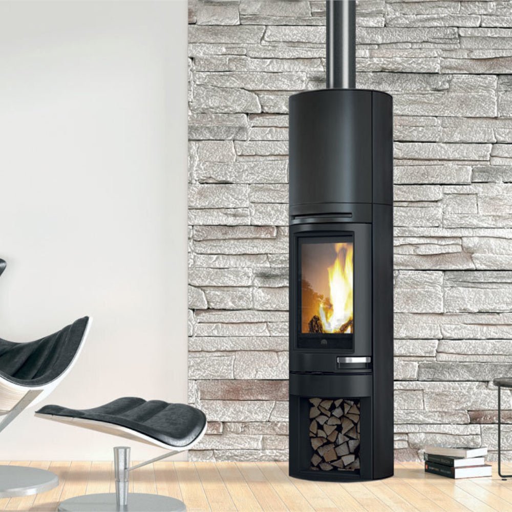 Edilkamin Kaminofen Holzofen Warmluftofen Tally 8 S | 8 kW | Farbwahl – Ansicht 3