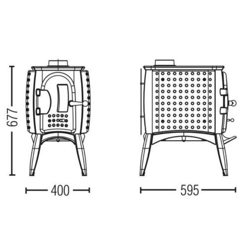 AUSTROFLAMM Kaminofen | G1 | aus Gusseisen | 6 kW – Ansicht 4