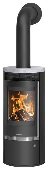Oranier | Kaminofen | Rota Top 2.0 | 5,5 kW | Schwarz, Top Speckstein