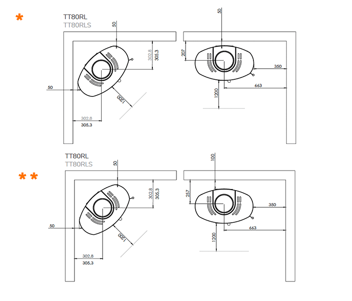 TermaTech | Kaminofen | TT80RL | Stahl | 5,5 kW | schwarz – Ansicht 3