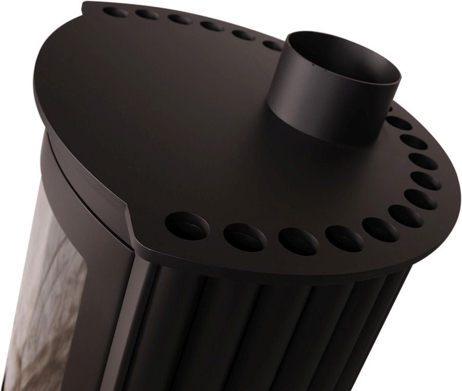 HS-Flamingo Warmluftofen | Masterflamme Piccolo I | 7 kW | Schwarz – Ansicht 2