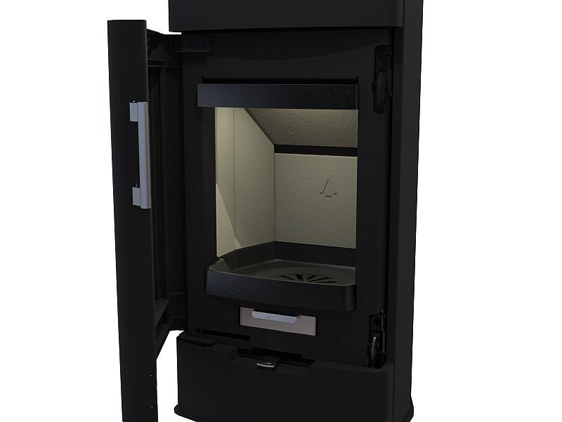 KRETZ | Kaminofen ECHEDO 1 | Stahl schwarz | 7 kW – Ansicht 4
