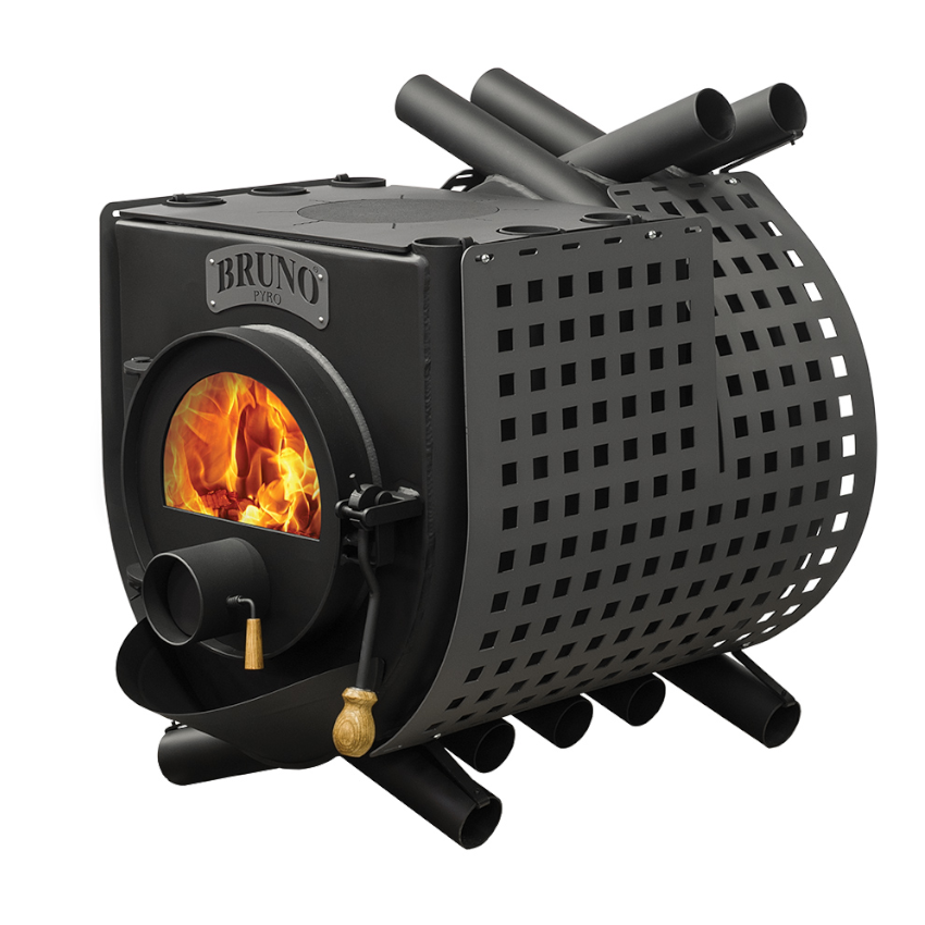 Werkstattofen BRUNO® Pyro III mit Herdplatte und Seitenblech | 19 kW