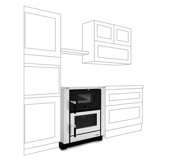 La Nordica Küchenofen Vicenza Evo Edelstahl | 6 kW – Ansicht 4