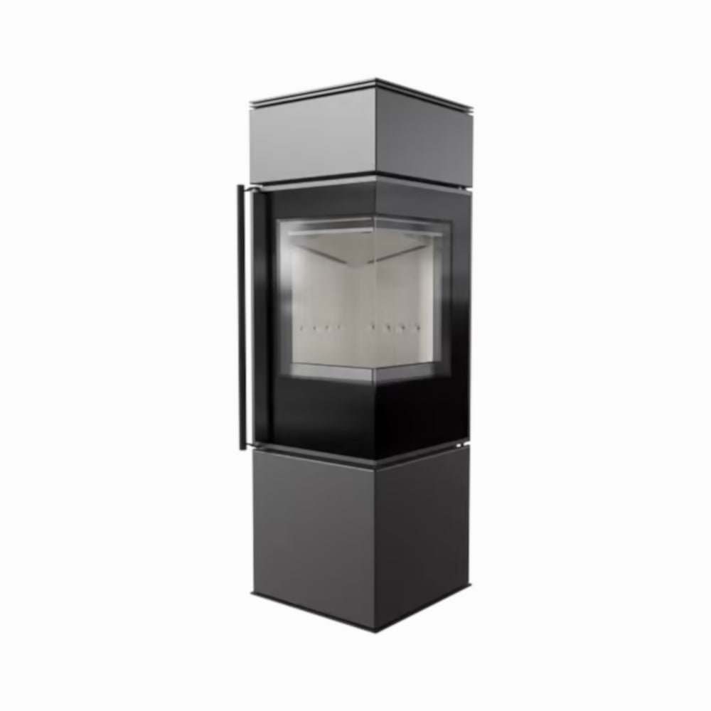 Kratki Kaminofen | REN/S | mit Türfeder | 7,3 kW | weißer Brennr. – Ansicht 2