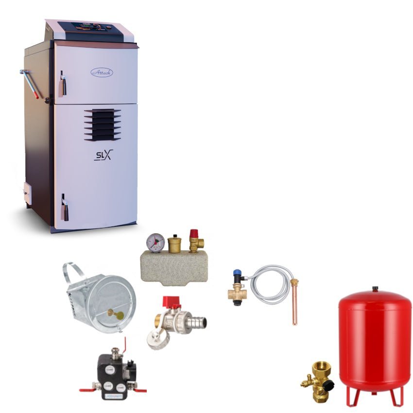 Attack Holzvergaserkessel | SLX 55 Profi | 55 kW | Komplettset 1