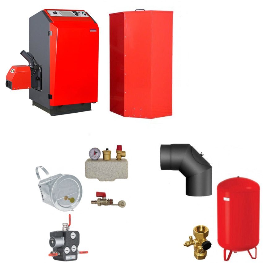 ATMOS Pelletkessel | P21 | 19,5 kW | Komplettset 1 – Ansicht 2