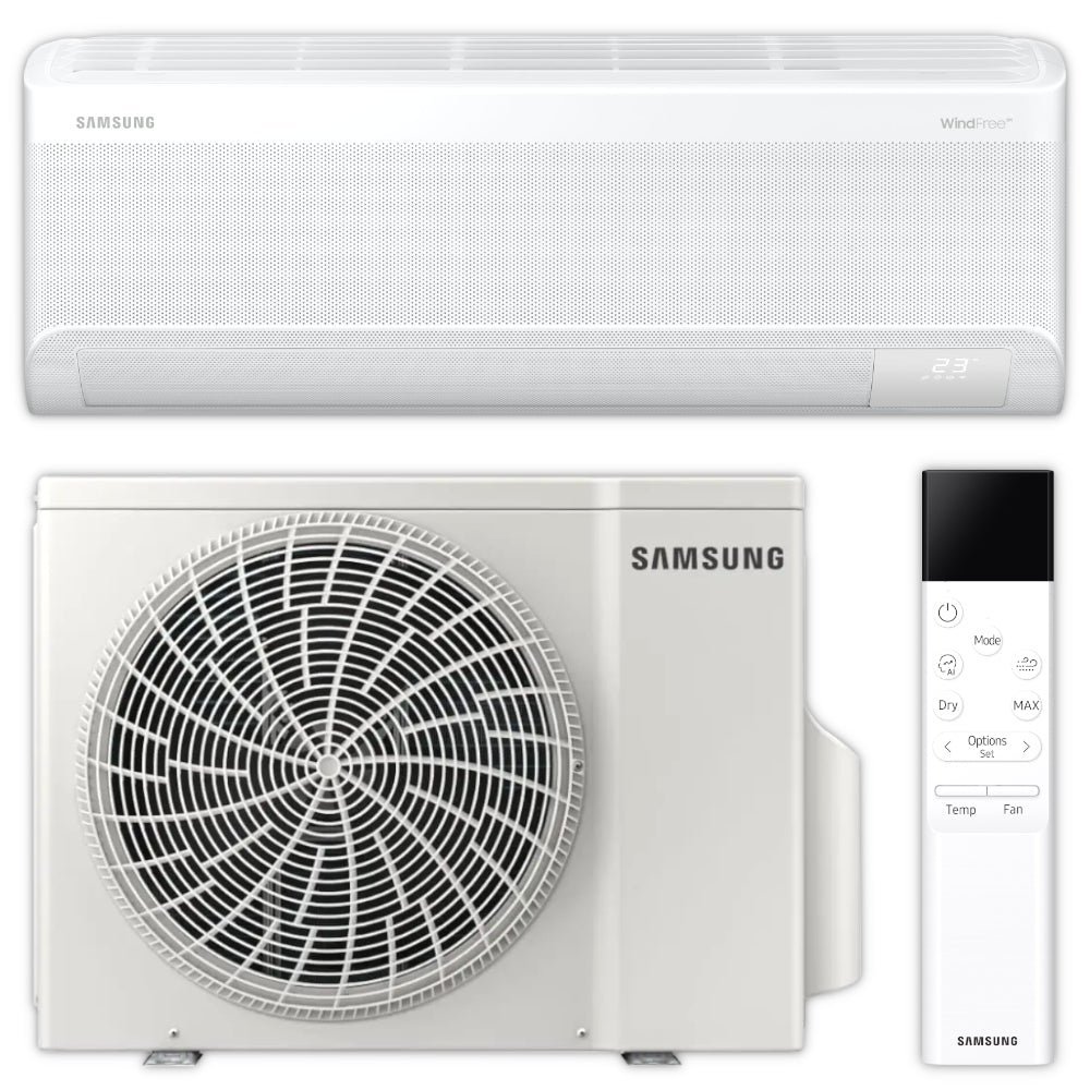 Samsung Split Klimaanlage Komplett-Set | WindFree Comfort | AR60F09C1 | 2,5 kW