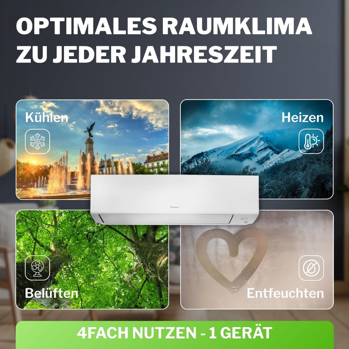 DAIKIN Split Klimaanlage | Perfera A-Serie | FTXM20A | 2,0 kW Quick Connect – Ansicht 3