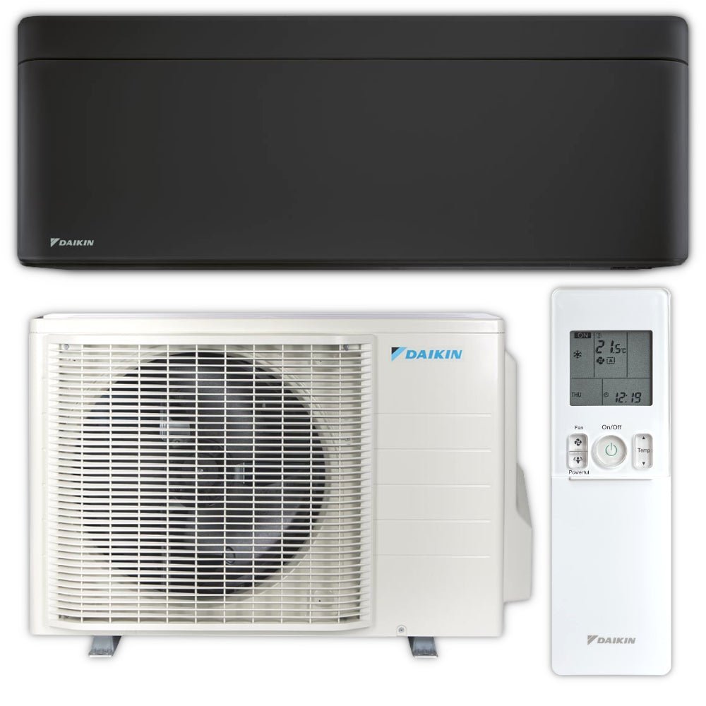 DAIKIN Split Klimaanlage Komplett-Set | Nepura Stylish | Schwarz | 3,0 kW