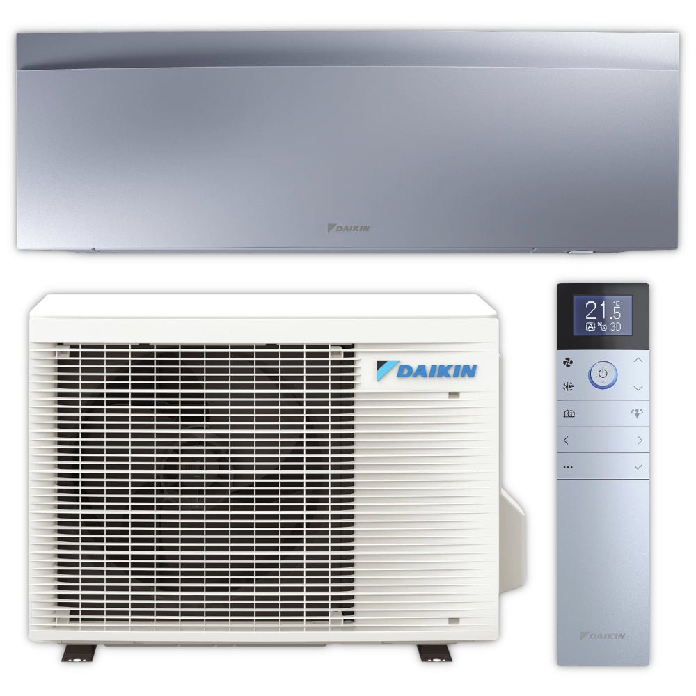 DAIKIN Split Klimaanlage Set | Emura 3 | FTXJ25A+RXJ25A | Silber | 2,5 kW