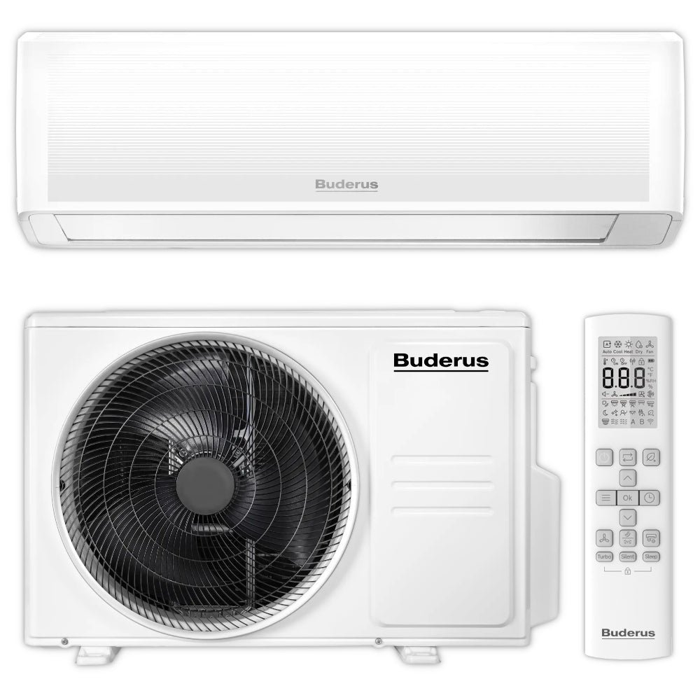 Buderus Split Klimaanlage Komplett-Set | Logacool AC186i.3 | Weiß | 2,6 kW